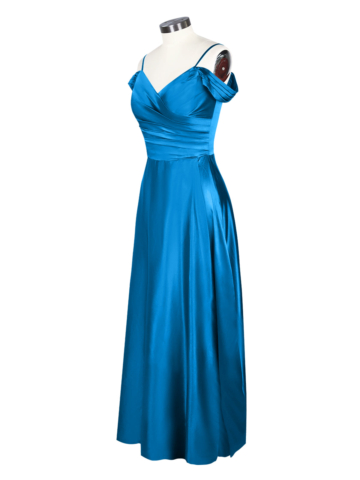 Silk-Like Pleated Prom Dress 