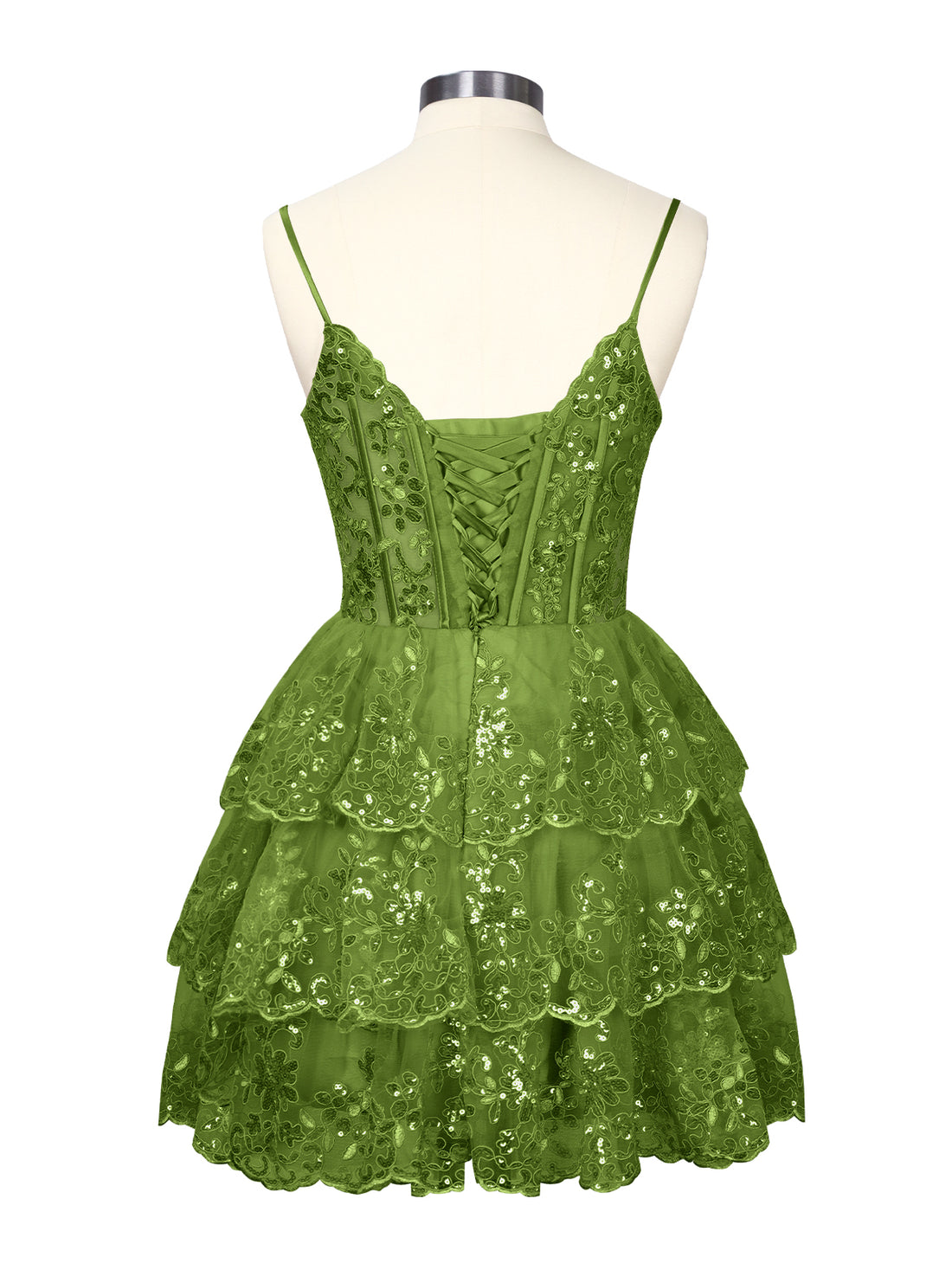 Sequin Appliques Mini Dress 