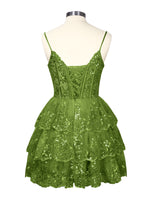 Sequin Appliques Mini Dress 