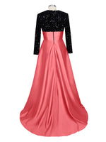 Sequin Jewel Neckline Prom Dress 