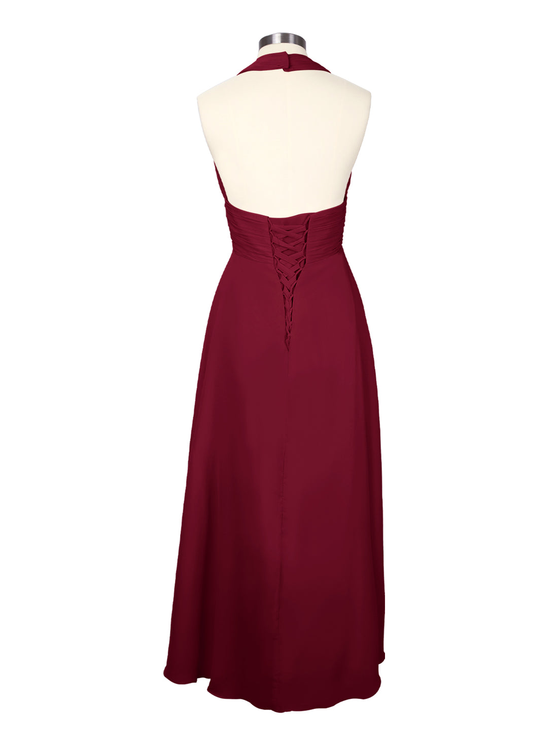 Ruched Halter Bridesmaid Dress 