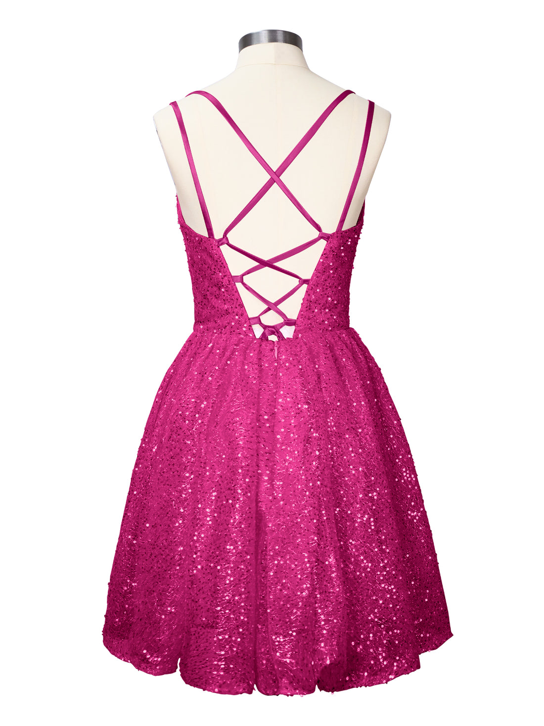 Sparkly Sequined A-line Mini Dress 