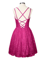 Sparkly Sequined A-line Mini Dress 