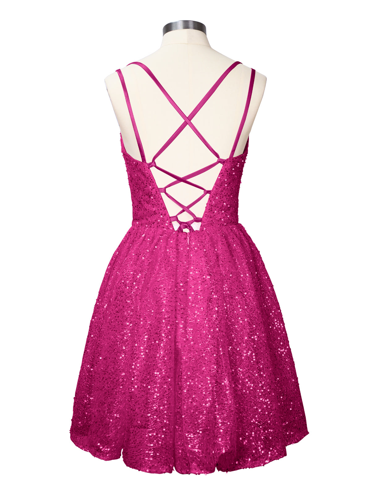 Sparkly Sequined A-line Mini Dress 