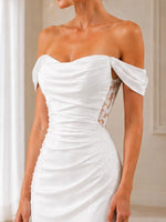 Off-the-Shoulder Wedding Dress with Appliques