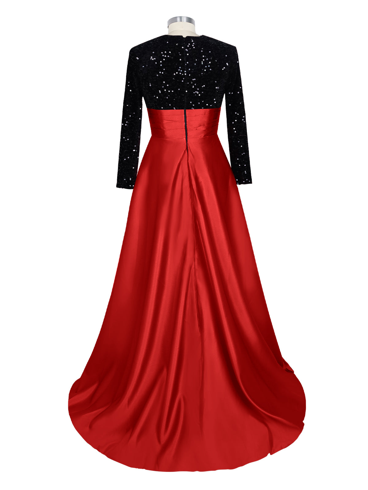 Sequin Jewel Neckline Prom Dress 