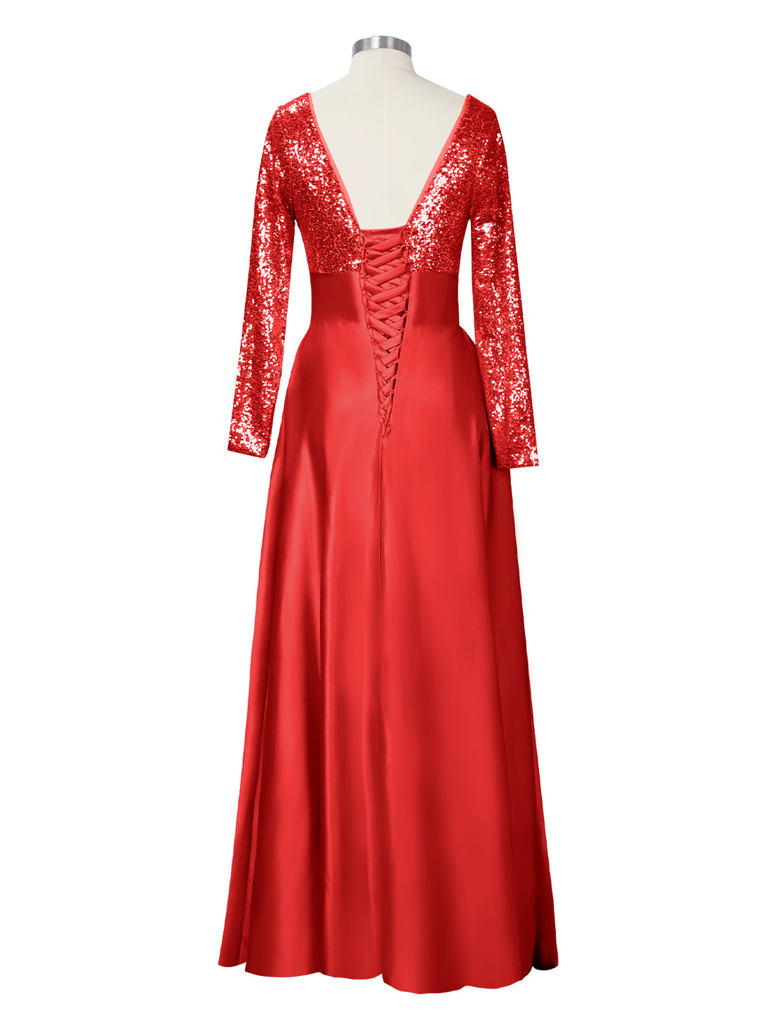 Long Sleeveless Sequin Prom Dress 
