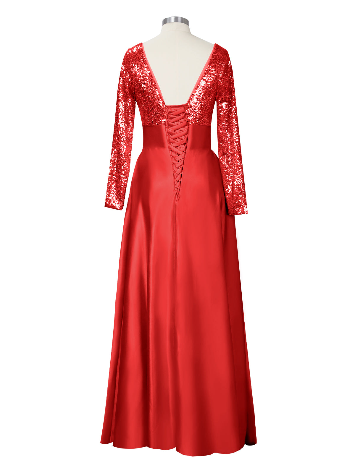 Long Sleeveless Sequin Prom Dress 