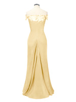 Off-Shoulder Chiffon Sheath Dress 