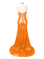 Geometric Sequin Prom Dress 