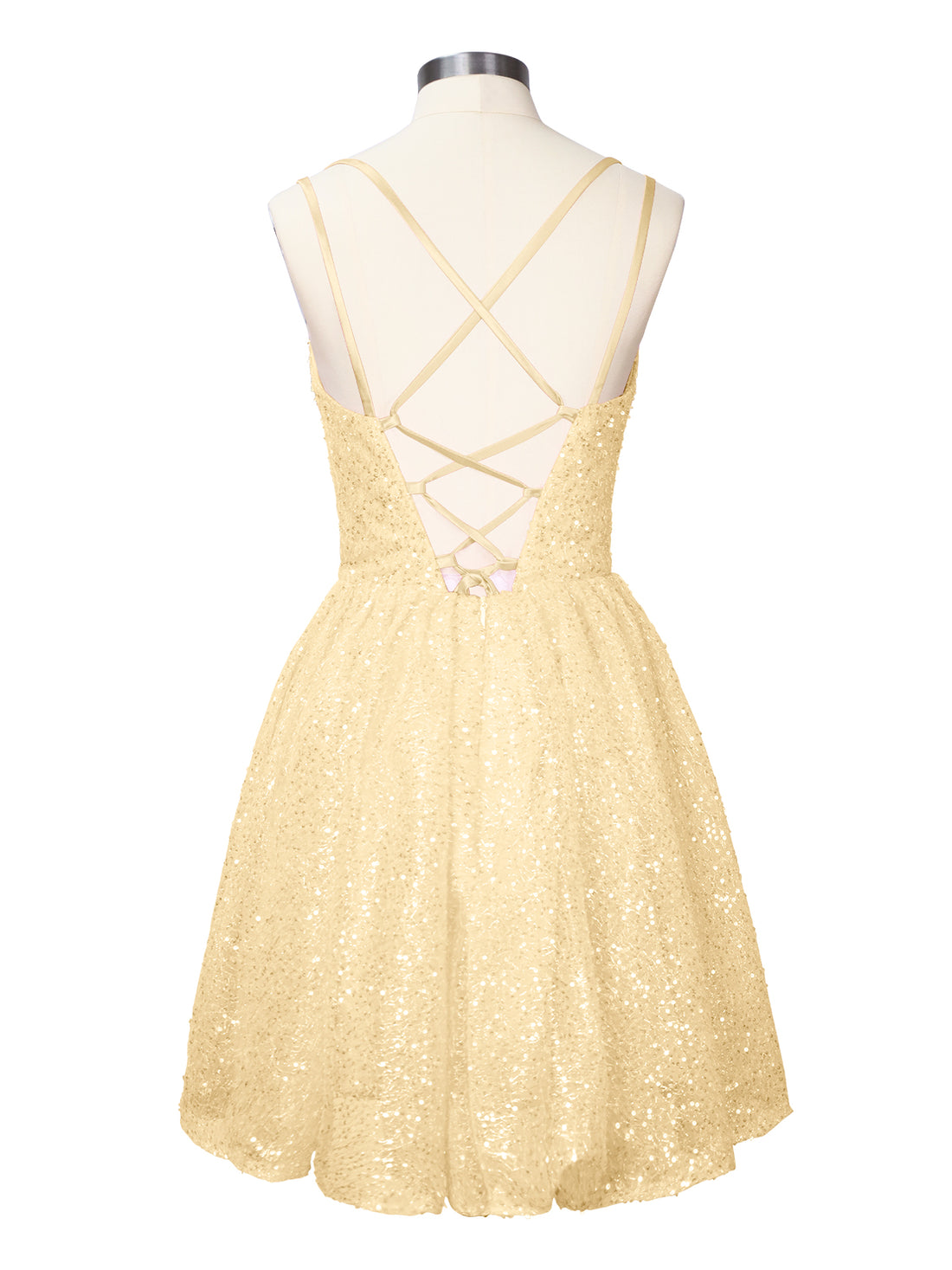 Sparkly Sequined A-line Mini Dress 