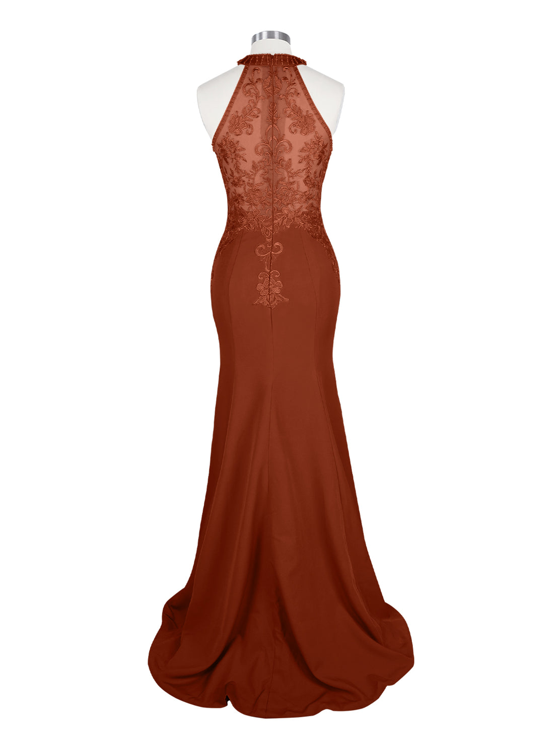 Halter Neckline Trumpet Dress 