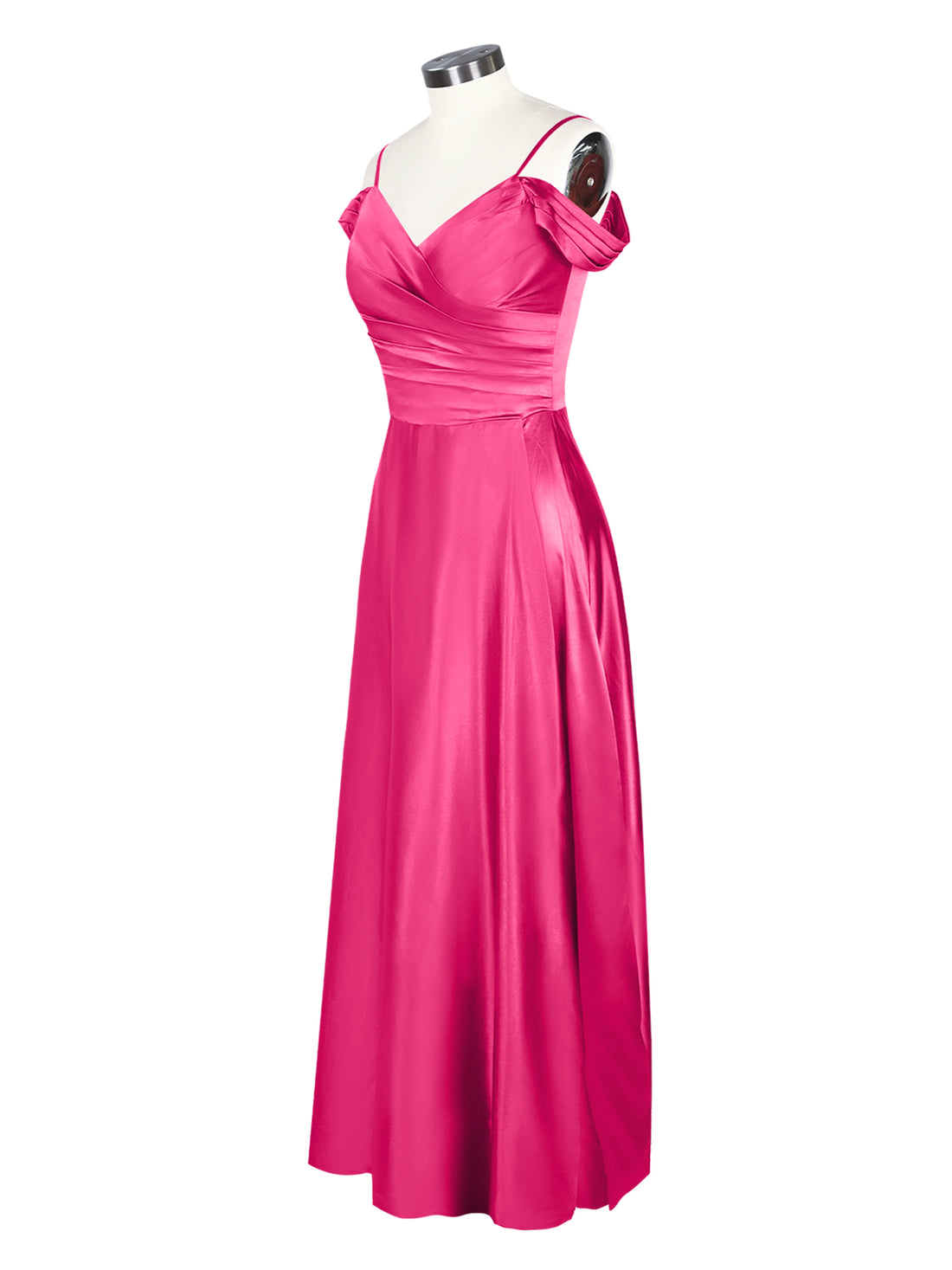 Silk-Like Pleated Prom Dress 