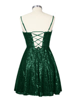 Sequin Scoop Neckline Mini Dress 