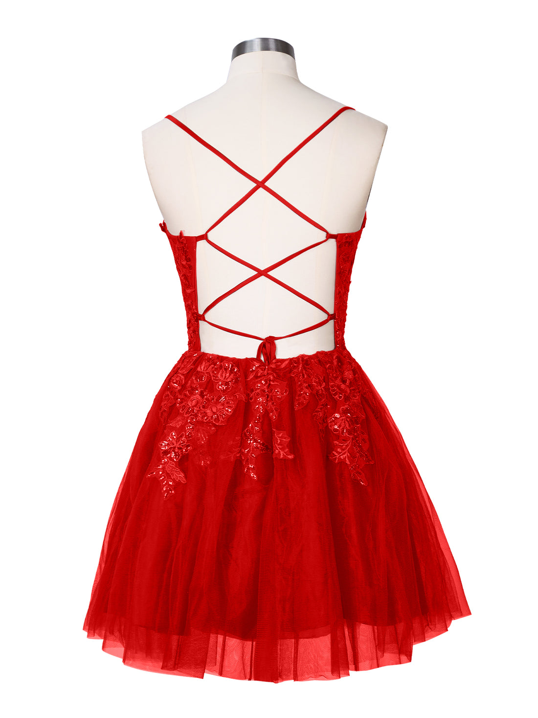 Applique Soft Tulle Mini Dress 