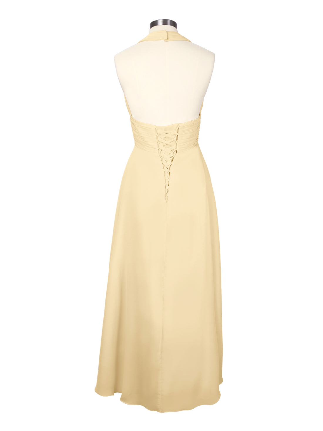 Ruched Halter Bridesmaid Dress 