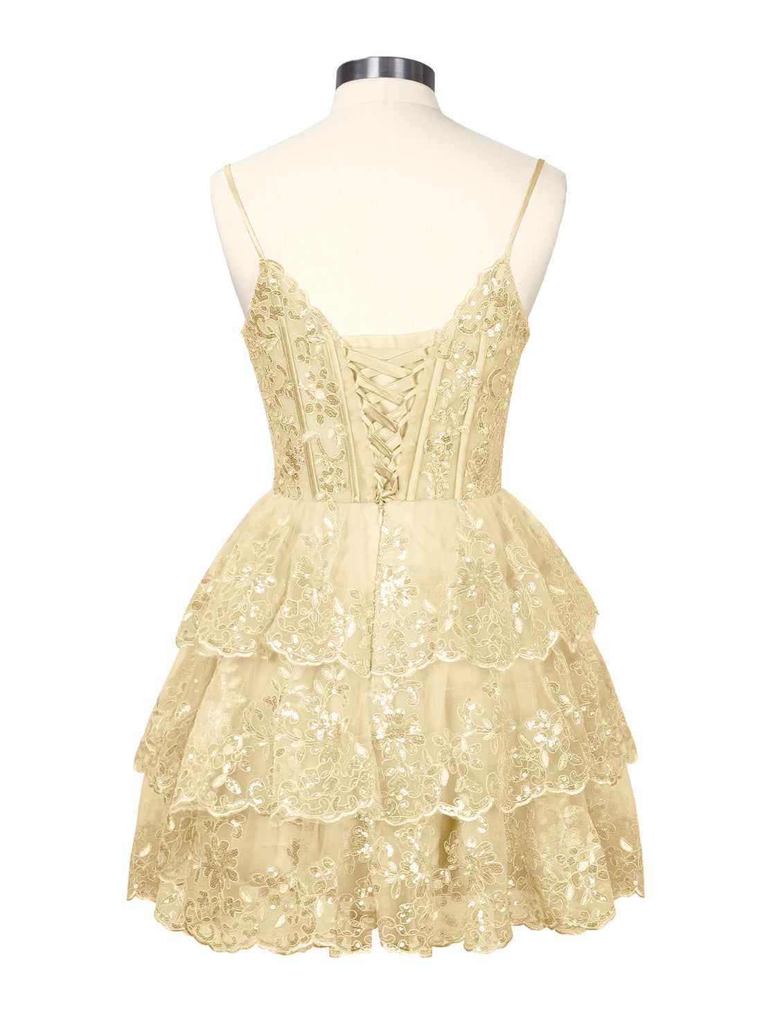 Sequin Appliques Mini Dress 