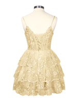 Sequin Appliques Mini Dress 