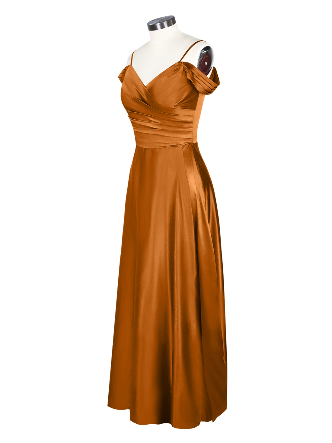 Silk-Like Pleated Prom Dress 