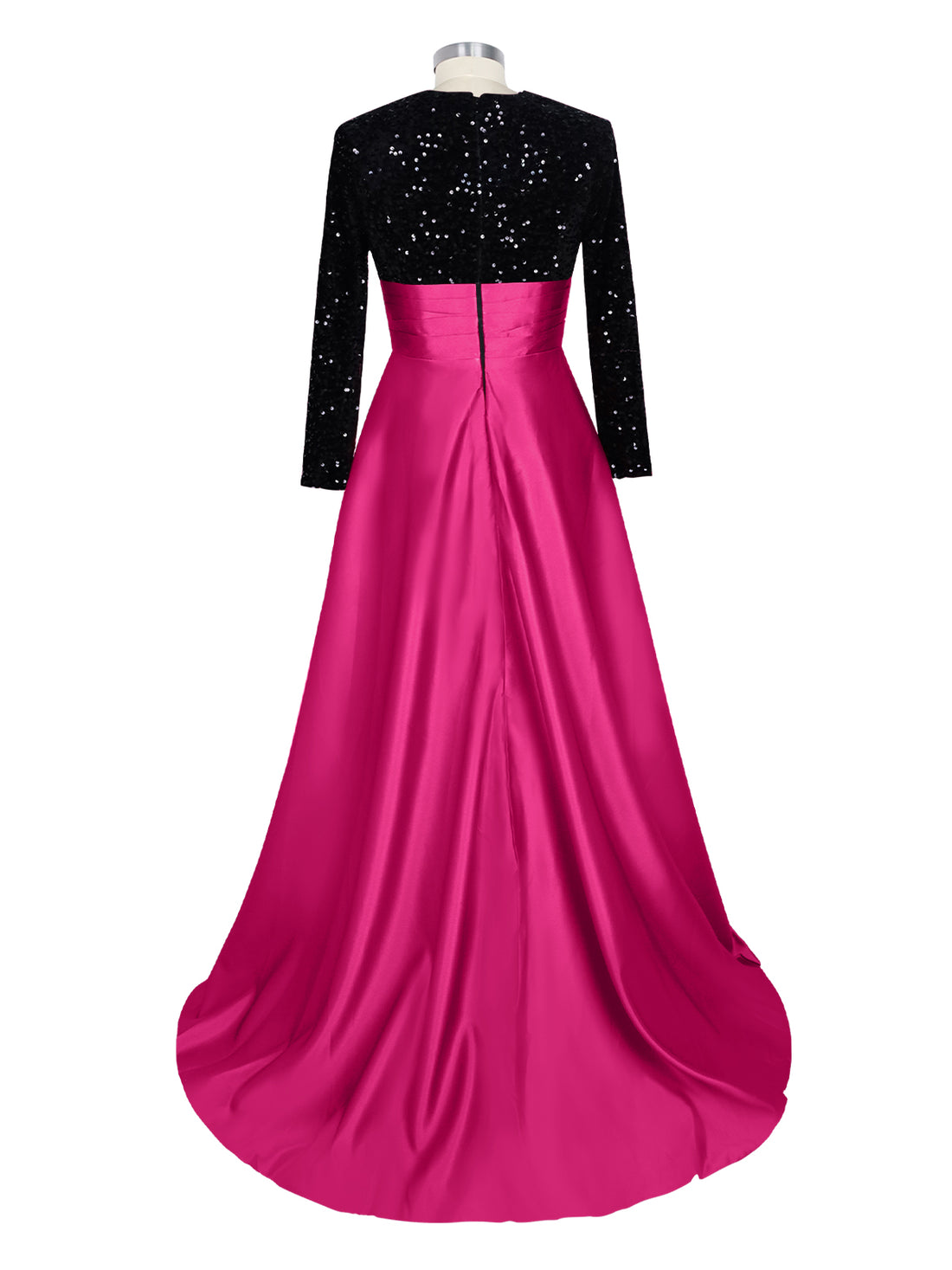Sequin Jewel Neckline Prom Dress 