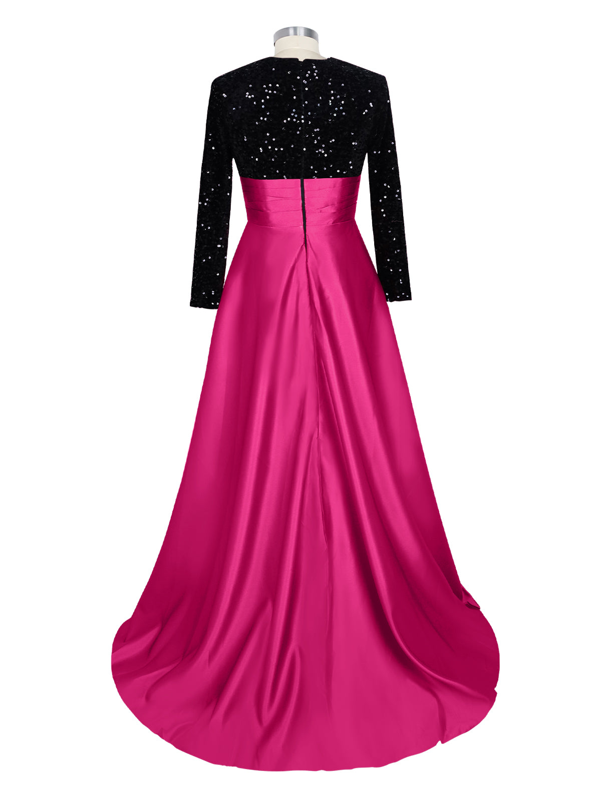 Sequin Jewel Neckline Prom Dress 