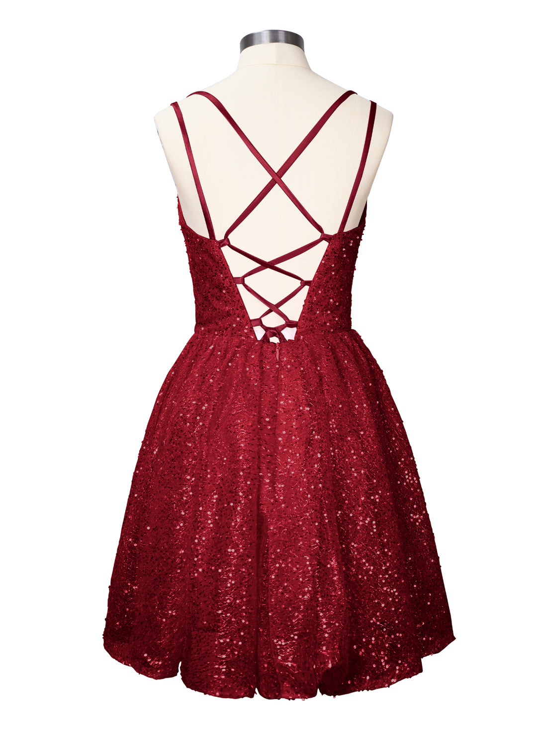 Sparkly Sequined A-line Mini Dress 