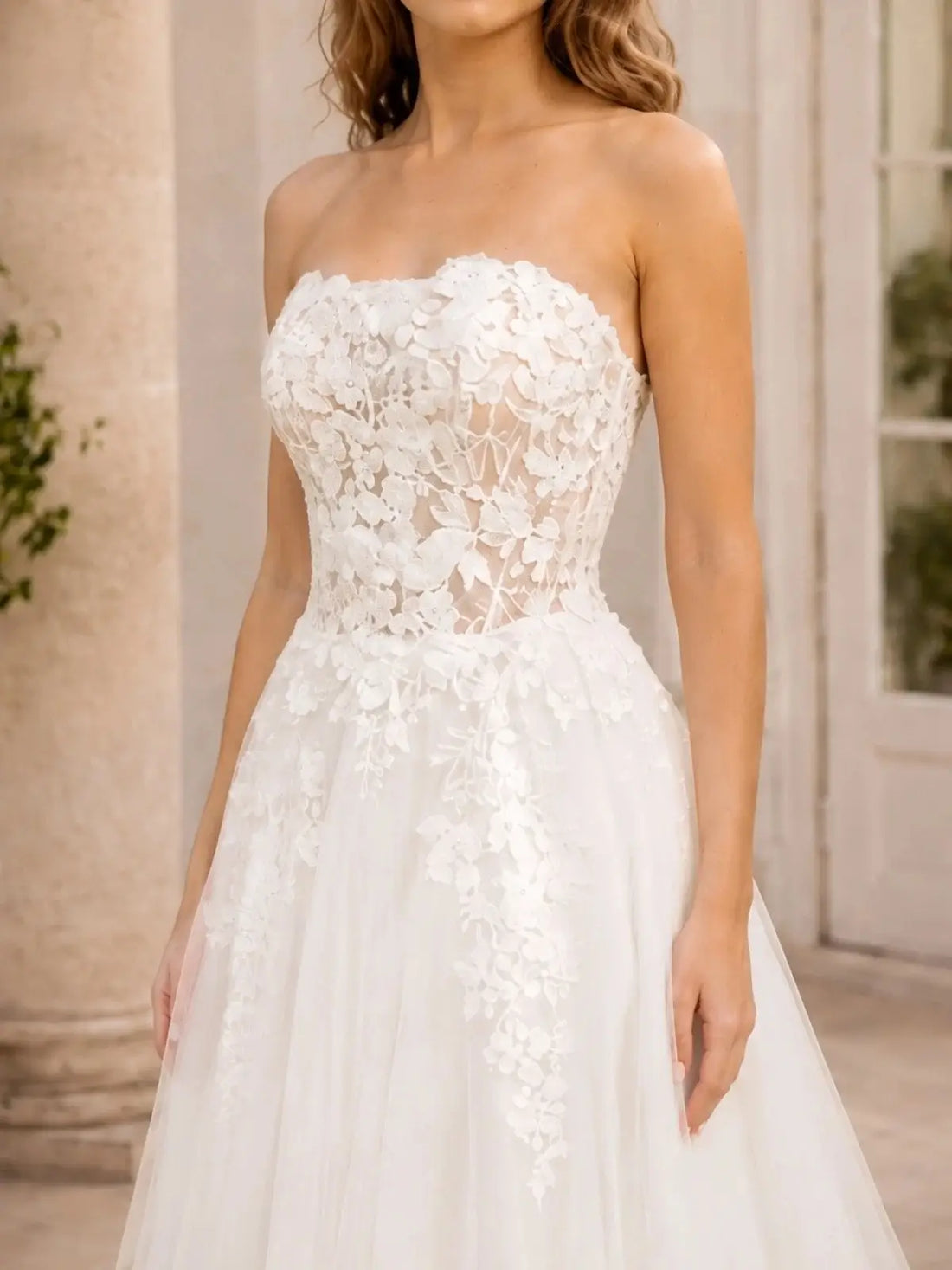A-Line Wedding Dress with Corset Bodice
