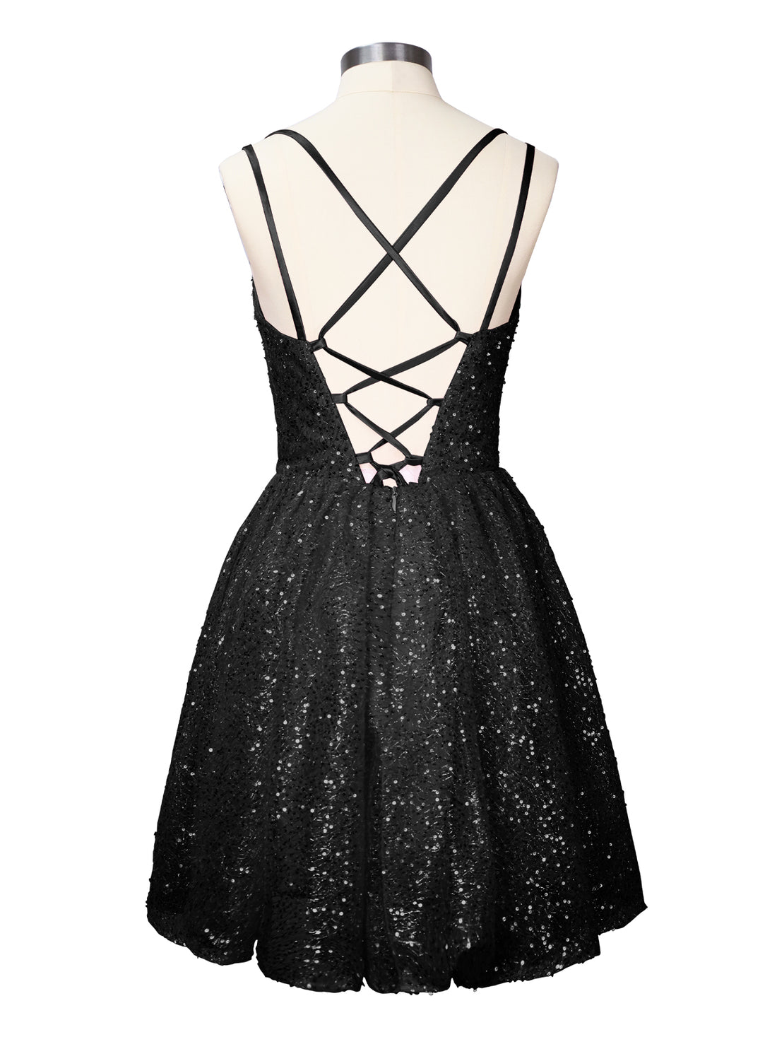 Sparkly Sequined A-line Mini Dress 