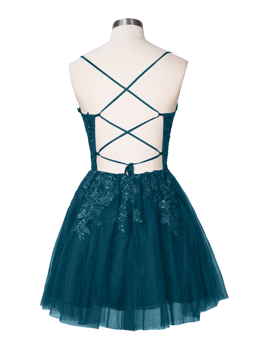 Applique Soft Tulle Mini Dress 