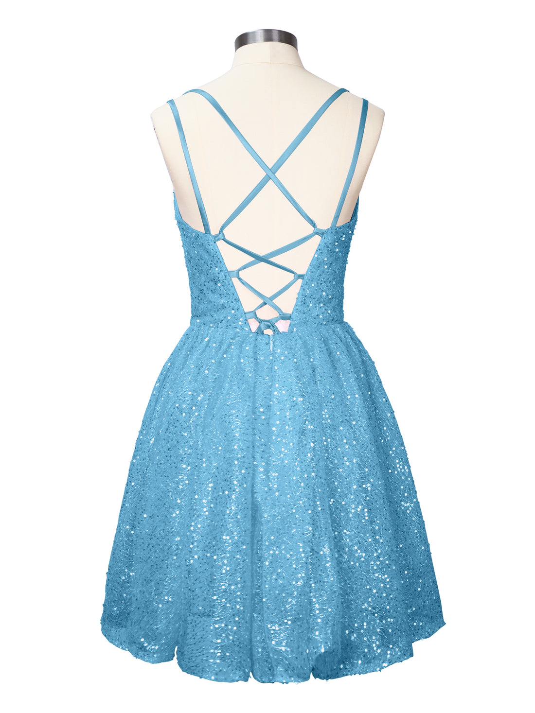 Sparkly Sequined A-line Mini Dress 