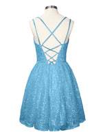 Sparkly Sequined A-line Mini Dress 