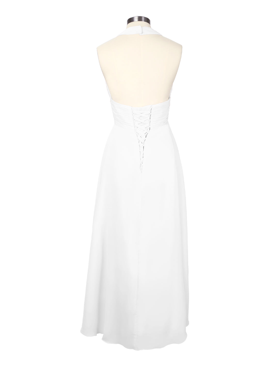 Ruched Halter Bridesmaid Dress 