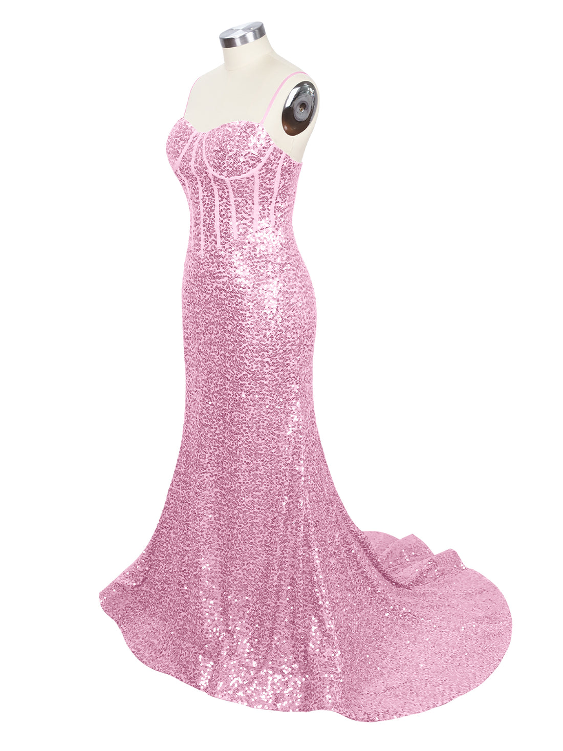 Spaghetti Sheath Prom Dress 