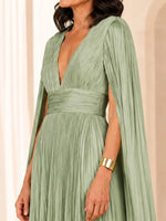 Chiffon Mother of the Bride Dress with Cape Sleeves