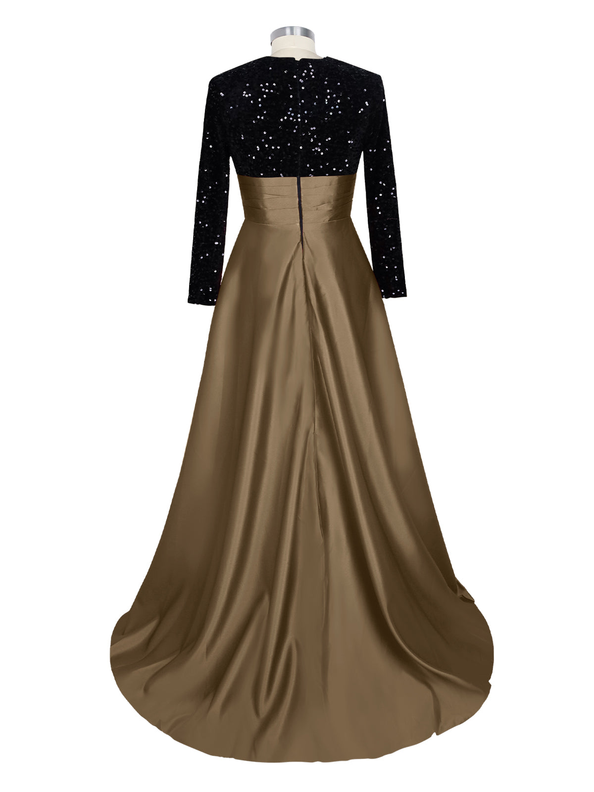 Sequin Jewel Neckline Prom Dress 