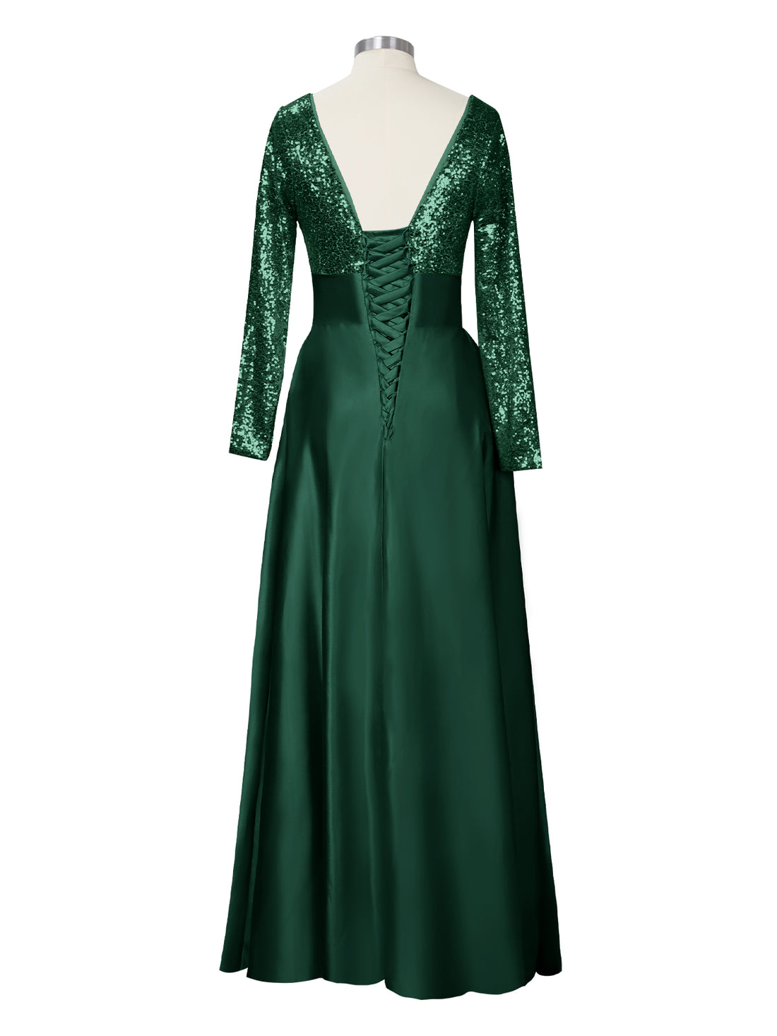 Long Sleeveless Sequin Prom Dress 