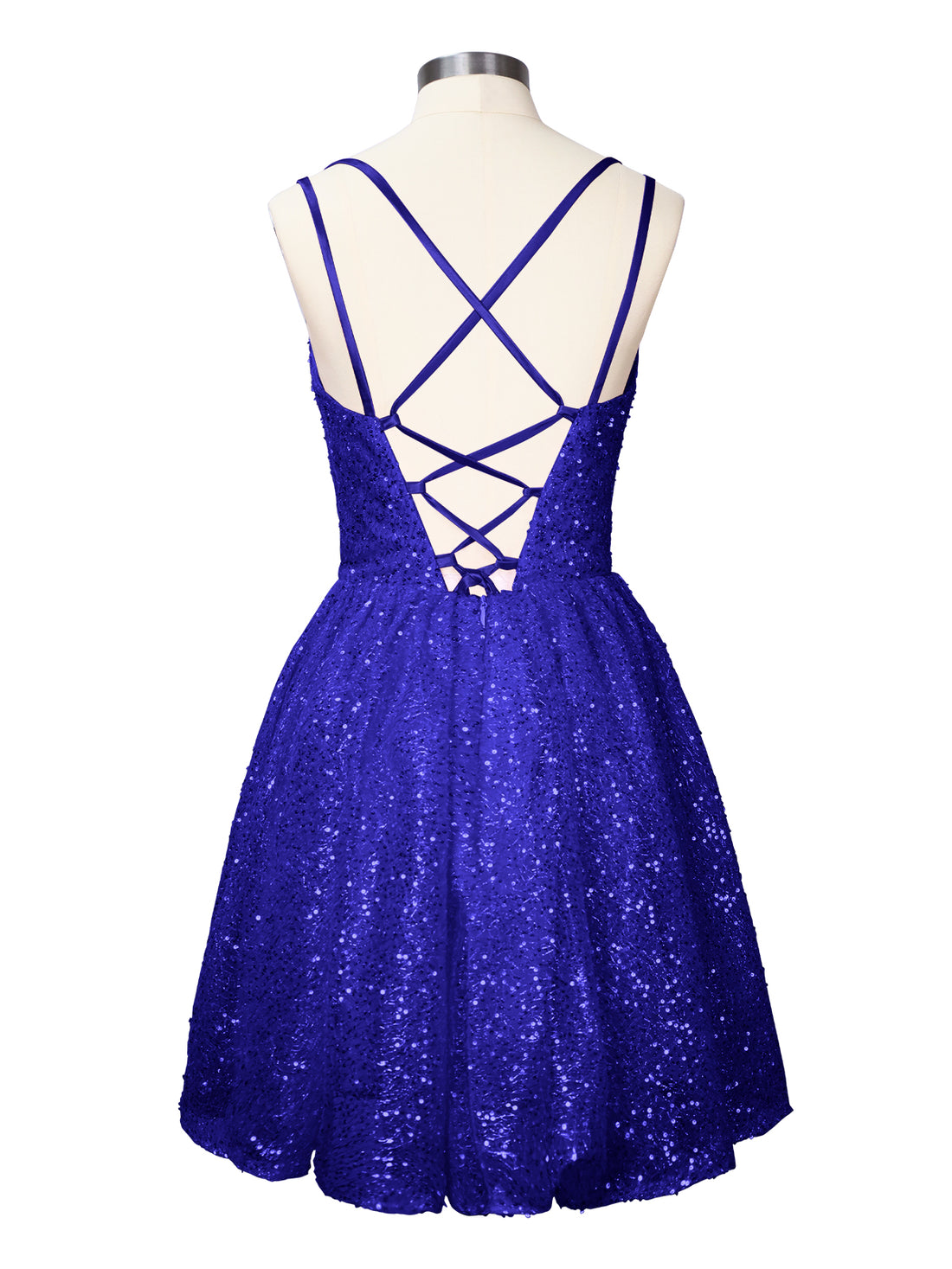 Sparkly Sequined A-line Mini Dress 