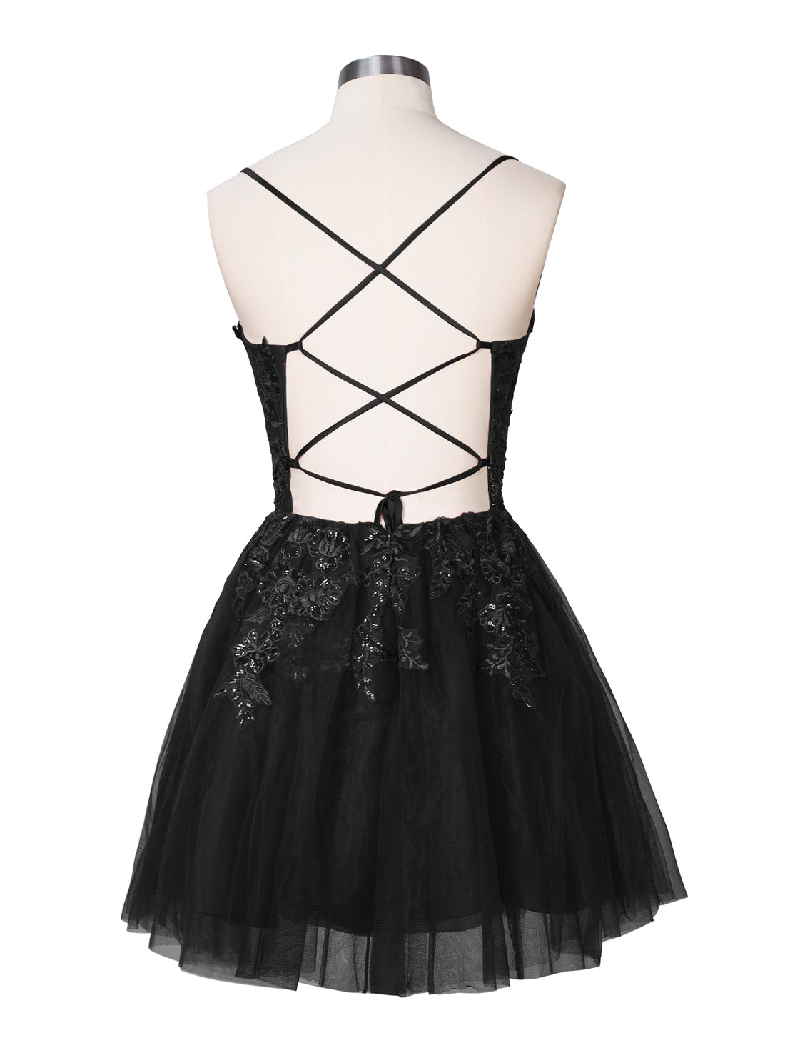 Applique Soft Tulle Mini Dress 