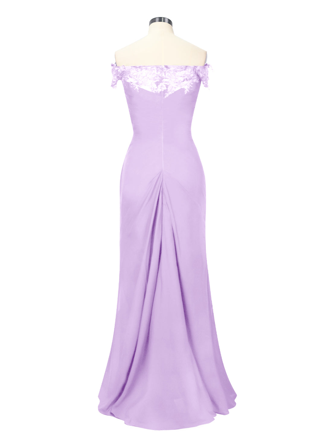 Off-Shoulder Chiffon Sheath Dress 
