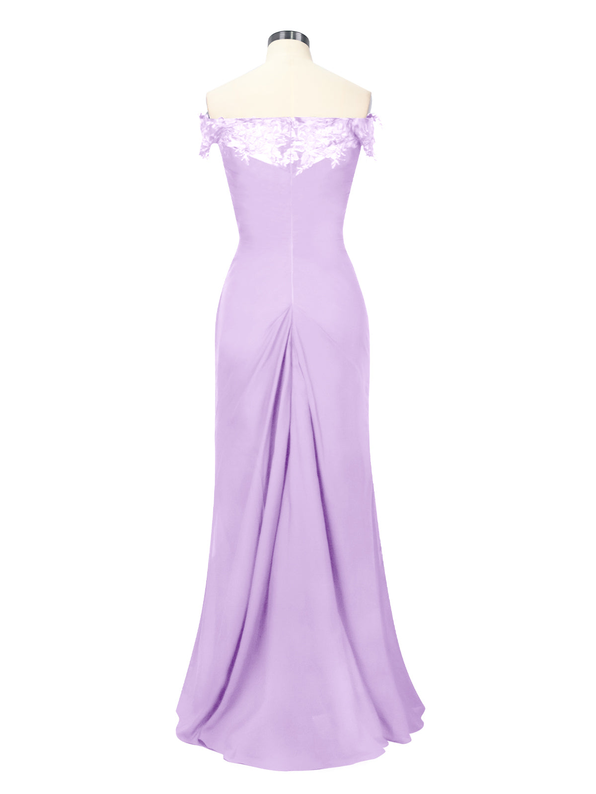 Off-Shoulder Chiffon Sheath Dress 
