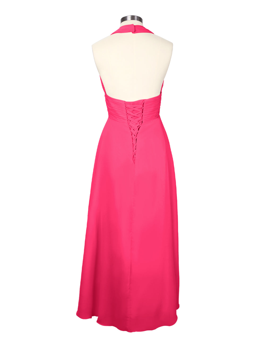 Ruched Halter Bridesmaid Dress 