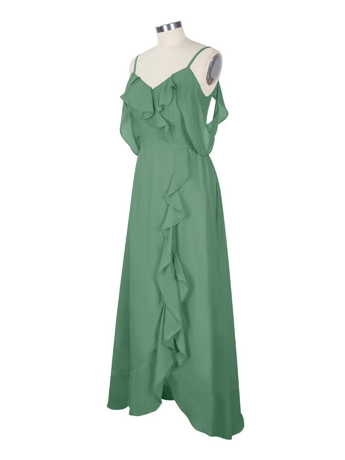 Flowy Spaghetti Bridesmaid Dress 