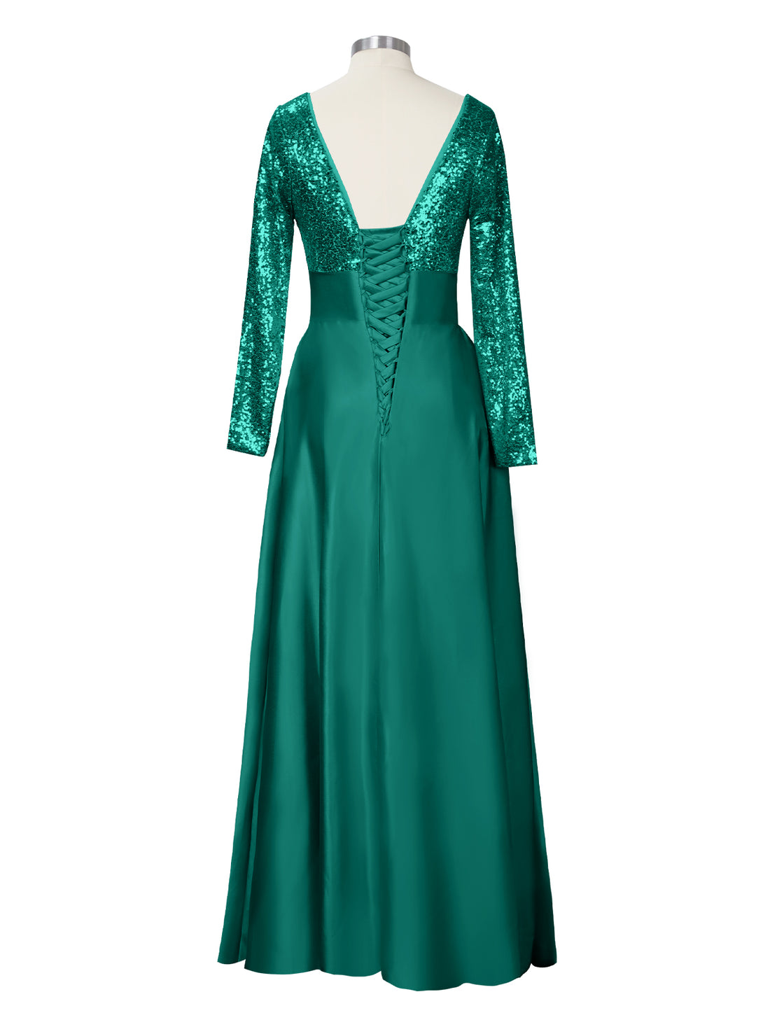 Long Sleeveless Sequin Prom Dress 