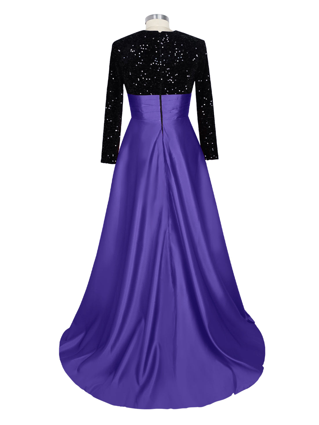 Sequin Jewel Neckline Prom Dress 