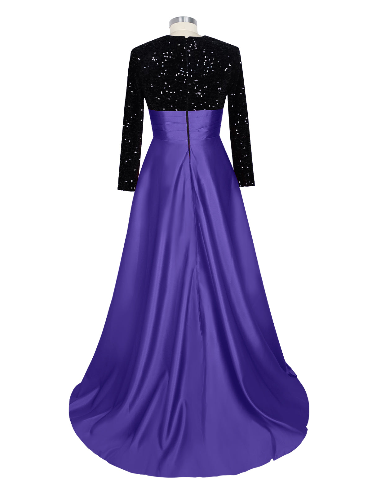 Sequin Jewel Neckline Prom Dress 