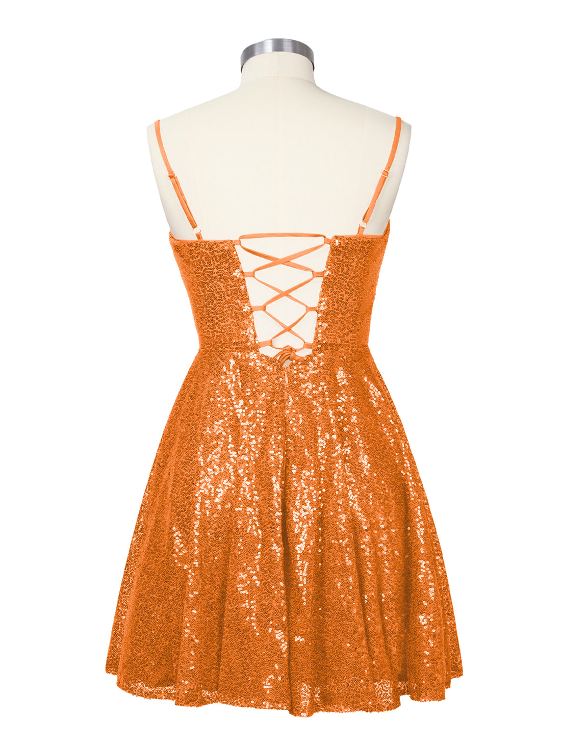 Sequin Scoop Neckline Mini Dress 