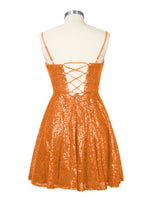 Sequin Scoop Neckline Mini Dress 