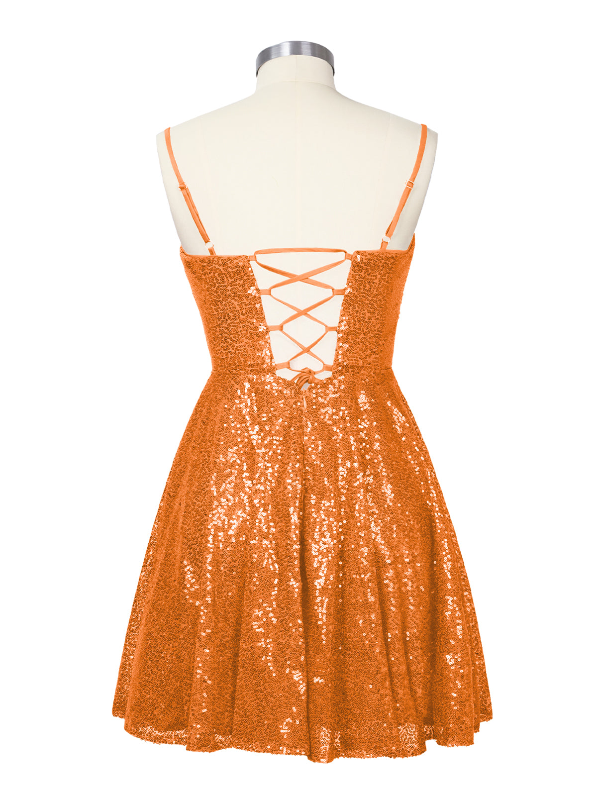 Sequin Scoop Neckline Mini Dress 