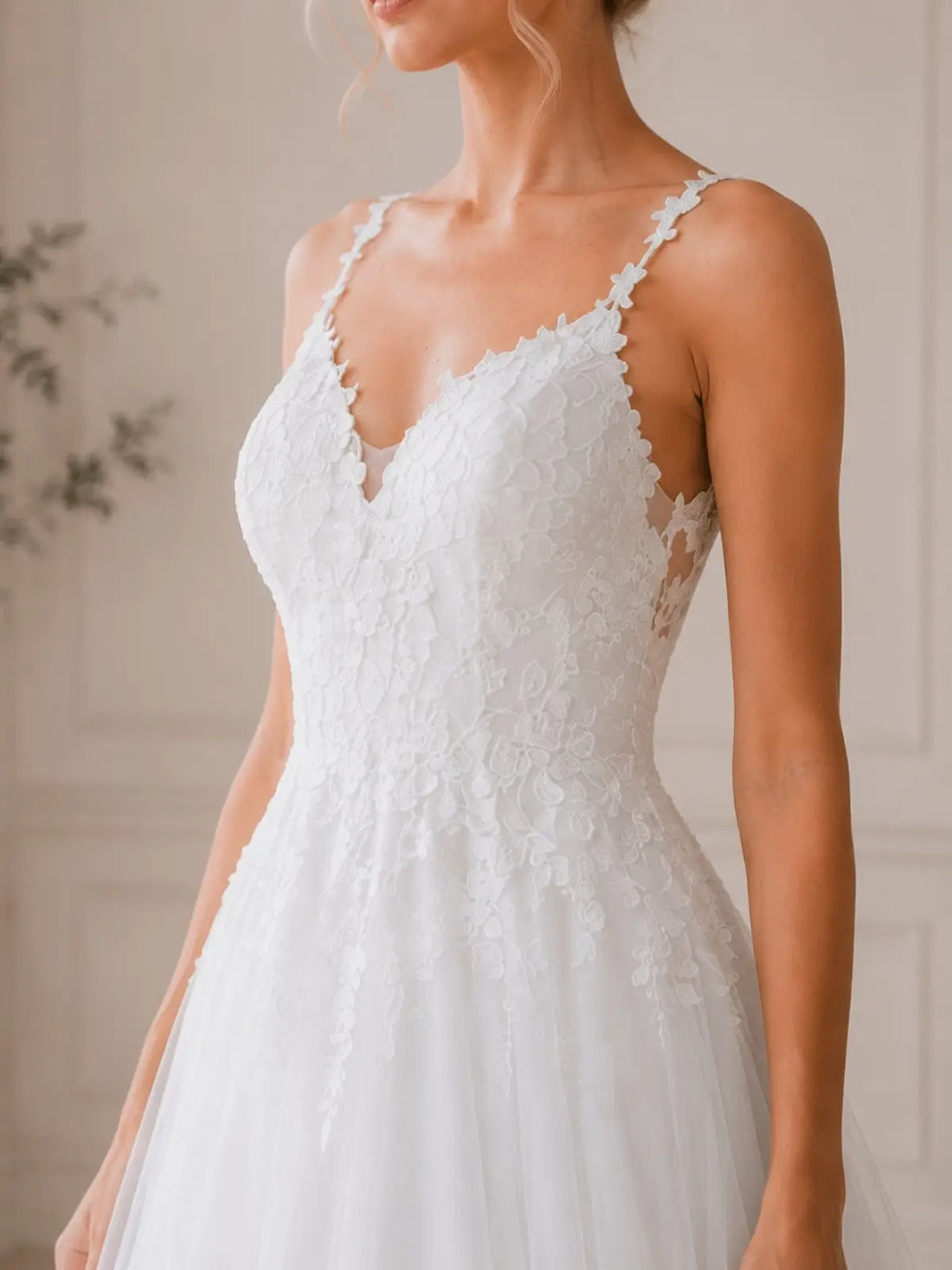 Tulle Wedding Dress with Cutout Details