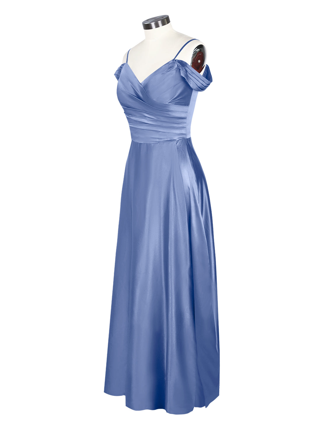 Silk-Like Pleated Prom Dress 